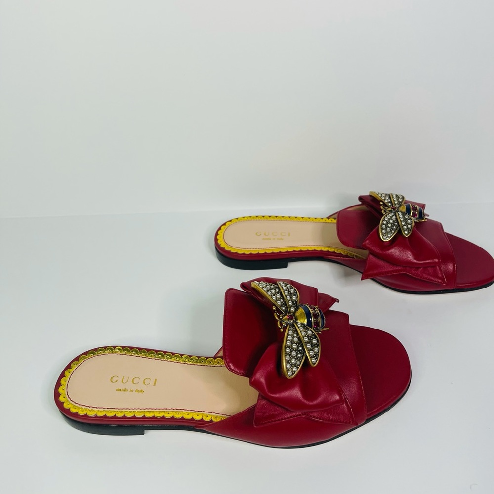 Nappa Queen Margaret Flat side Sandals - Picture 4 of 10